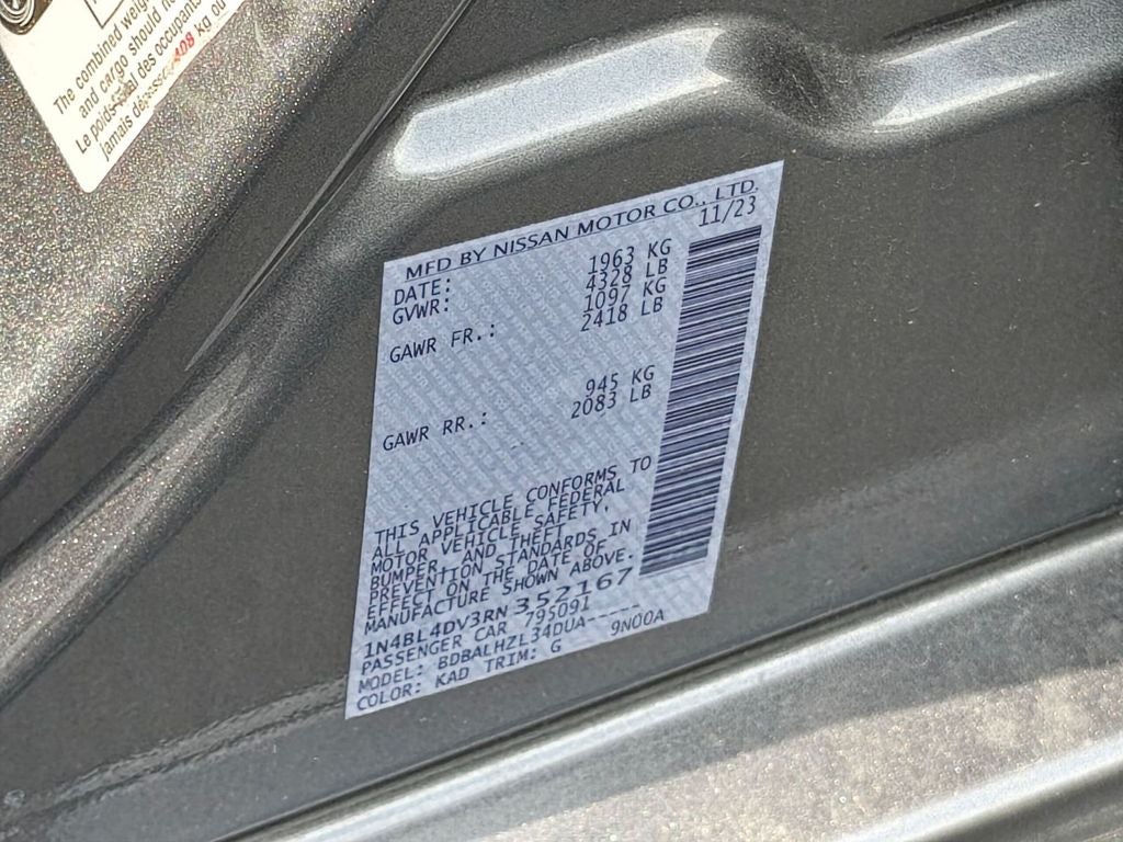 2024 Nissan Altima SV FWD
