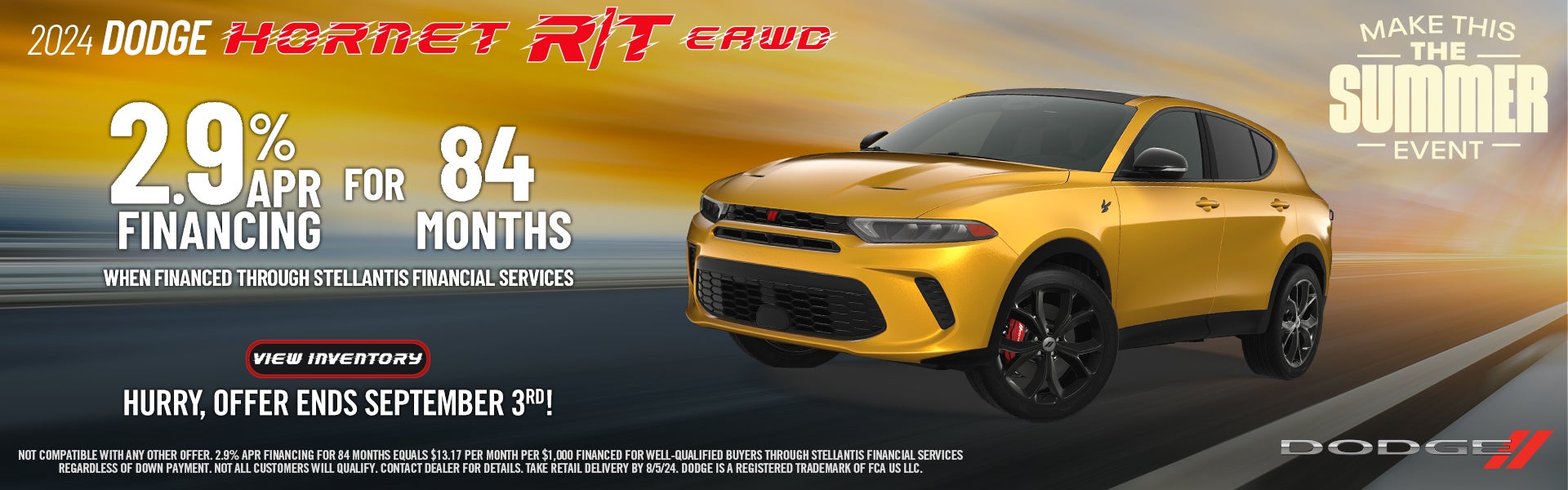 2024 Dodge Hornet RT Financing